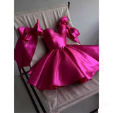 Simple A line Short Birthday Dress Red Homecoming Dresses HZ1024