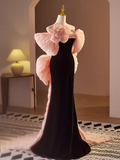 Sexy Mermaid Long Pink Prom Dress HZ1024