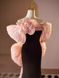 Sexy Mermaid Long Pink Prom Dress HZ1024