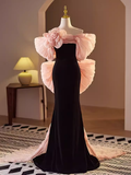 Sexy Mermaid Long Pink Prom Dress HZ1024