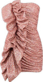 Simple Sheath Strapless Blush Pink Sequin Short Homecoming Dress Party Dress HZ1024