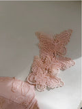 Elegant A Line Straps Sleeveless Blush Pink Lace Prom Dress Evening Dresses HZ1024