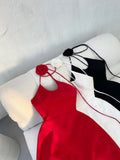 Cute A line Halter Red Ruffles Short Homecoming Dresses Birthday Outfits HZ1024