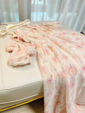 Sexy A Line Spaghetti Straps Pink Flora Tulle Prom Dress Evening Dresses HZ1024