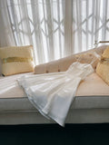 Modest A Line Spaghetti Straps White Short Satin Homecoming Dresses Party Dress HZ1024