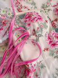Modest A Line Square Neckline Short Sleeves Lace Floral Pink Long Length Prom Dress Formal Dresses HZ1024