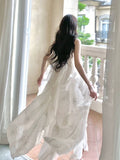 Pretty A Line Straps Irregular Ankle Length Floral Prom Dresses Simple Evening Dress HZ1024
