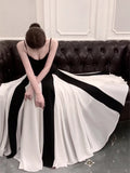 Pretty A Line Spaghetti Straps White Ruffles Chiffon Prom Dresses HZ1024