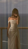 Modest Sheath Off The Shoulder Short Sleeves Long Sequin Prom Dress Evening Dresses HZ1024