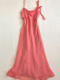 Pretty A line Spaghetti Straps Chiffon Prom Dresses Evening Dress HZ1024