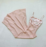 Pretty Sheath Spaghetti Straps Pink Long Chiffon Prom Dresses Evening Dress HZ1024