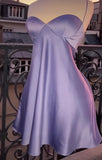 Sexy A line Halter Lilac Short Homecoming Dresses Cocktail Dress HZ1024
