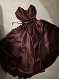 Pretty A-line Spaghetti Straps Brown Prom Dress Evening Dresses HZ1024