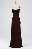 Sheath Spaghetti Straps Floor Length Evening Gown Party Prom Dress HZ1024