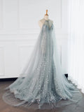 Pretty Mermaid High Neckline Sequin Long Prom Dresses Party Gown Evening Dress HZ1024