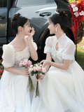 Elegant A Line Chiffon Long Bridesmaid Dress HZ1024