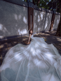 Unique Ball Gown Strapless Tulle Applique With Veil Long Wedding Dresses HZ1024