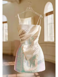 Elegant A Line Straps Sequin Birthday Dress Homecoming Dresses HZ1024