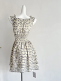 Unique 18th A Line Chiffon Printed Short Homecoming Dress Birthday Outfits HZ1024