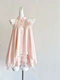 Pretty Chinese Style Halter Satin Lace Short Homecoming Dress 22th Birthday Outfits HZ1024