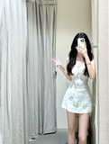 Classy A Line V Neck Satin Applique Short Homecoming Dress 19th Birthday Outfits HZ1024
