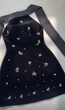 Simple A Line Scoop Neckline Short Birthday Dress Black Homecoming Dresses HZ1024