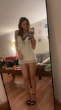 Pretty Mermaid Spaghetti Straps Satin Lace Short Homecoming Dress 20th Birthday Outfits HZ1024