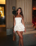 Pretty A Line Spaghetti Straps Satin Short Homecoming Dress 19th Birthday Outfits HZ1024