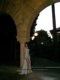Glitter Mermaid Strapless Sequin Slit Long Prom Dresses Formal Dress HZ1024