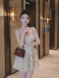 Elegant A Line Spaghetti Straps Tulle 18th Birthday Dress Short Homecoming Dresses HZ1024
