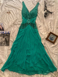 Elegant A Line V Neck Chiffon Beads Long Prom Dress,Formal Dress HZ1024