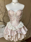 Cute Lace Ball Gown Homecoming Dresses Short Birthday Dress HZ1024
