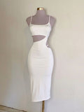 Vintage Sheath Straps White Homecoming Dress 19th Birthday Outfits HZ1024