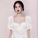 A Line White Lace Homecoming Dress 18th Birthday Outfit HZ1024