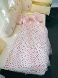 Fairytale A Line Sweetheart Short Sleeves Tulle Prom Dress HZ1024
