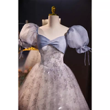 Vintage Ball Gown Sequin Blue Sweet 16 Dresses HZ1024