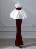 Sexy Mermaid Strapless Neckline Prom Dress HZ1024
